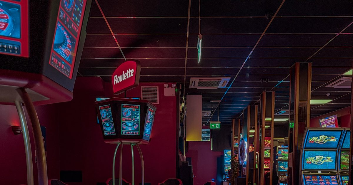 Roulette table in a casino
